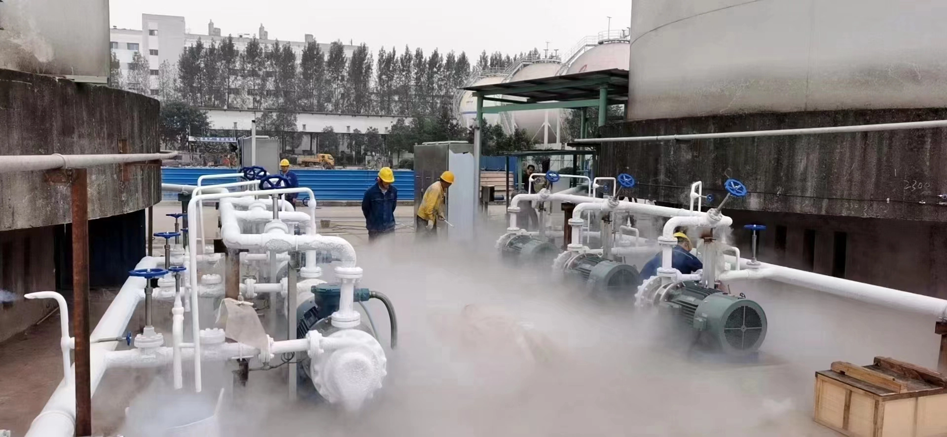 Sanjing Cryogenic Equipment Centrifugal Pumps in operation